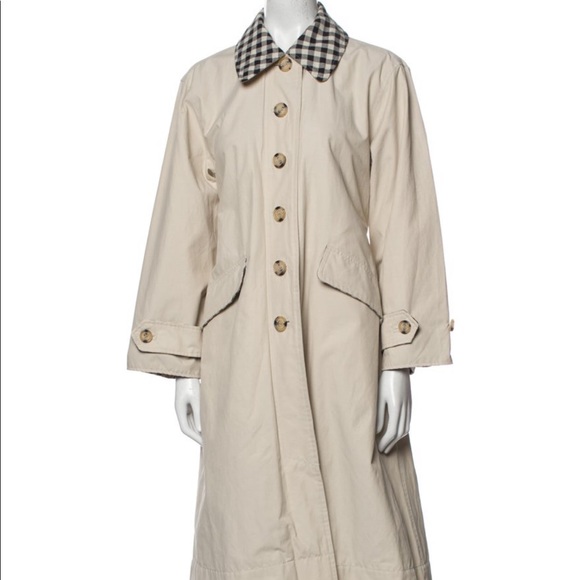 SOLD 🥰 NWT Barbour by Alexa Chung Glenda Trench Coat in Mist Gingham - Picture 4 of 6